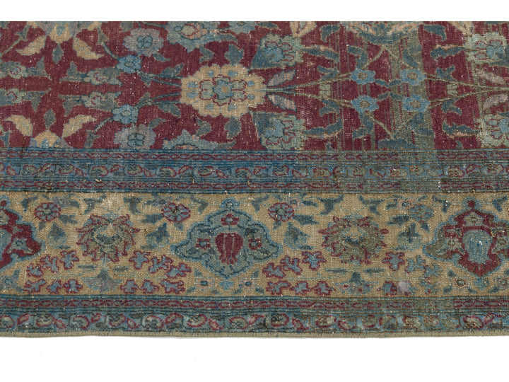 Antique Agra Wool Rug 8 X 11