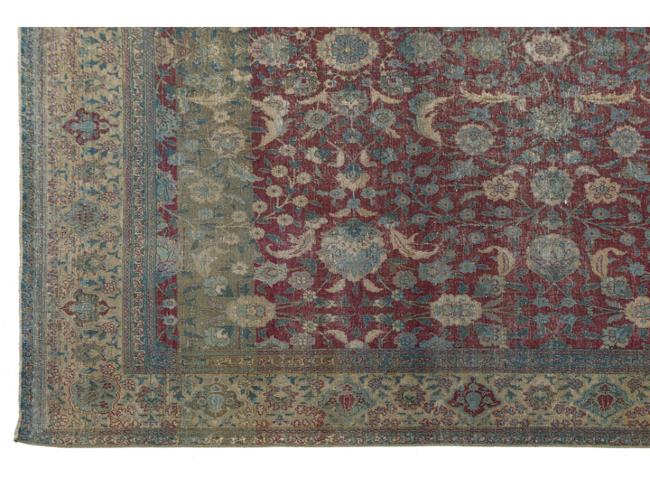 Antique Agra Wool Rug 8 X 11