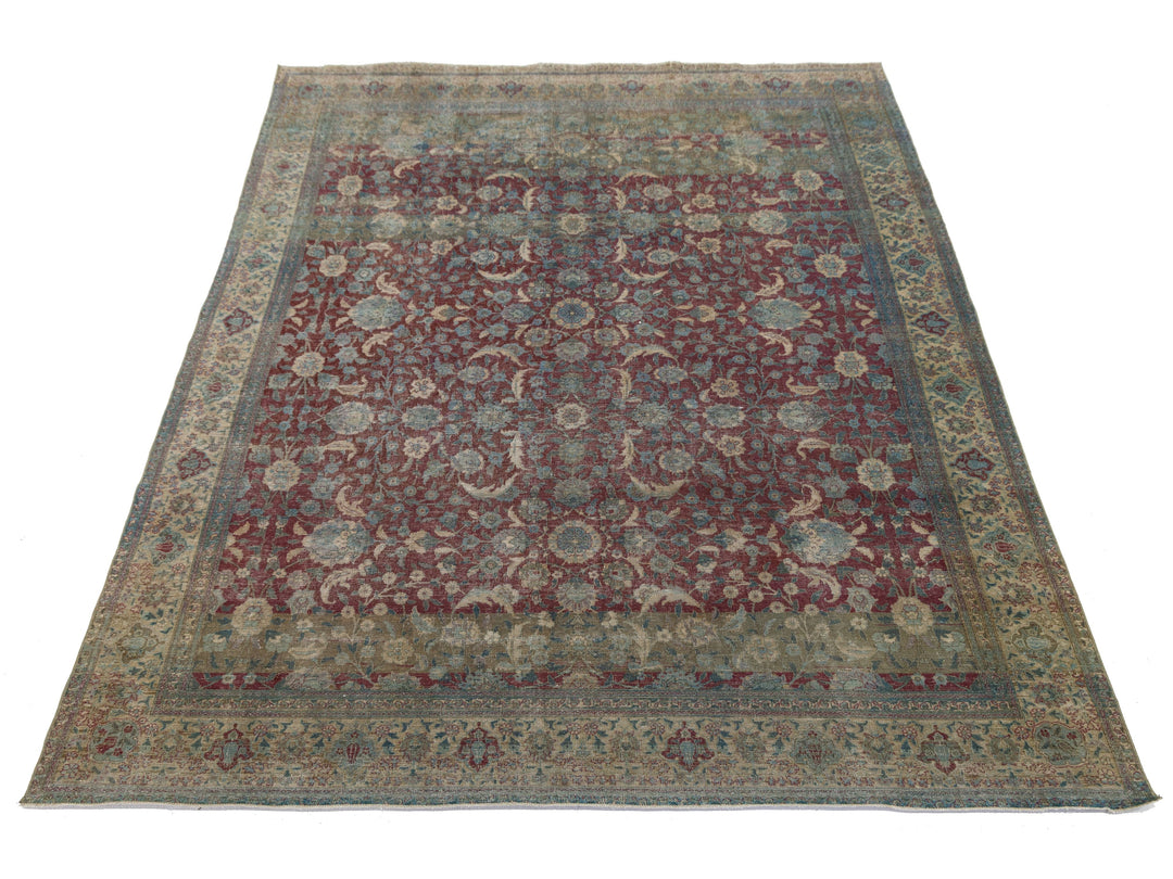 Antique Agra Wool Rug 8 X 11