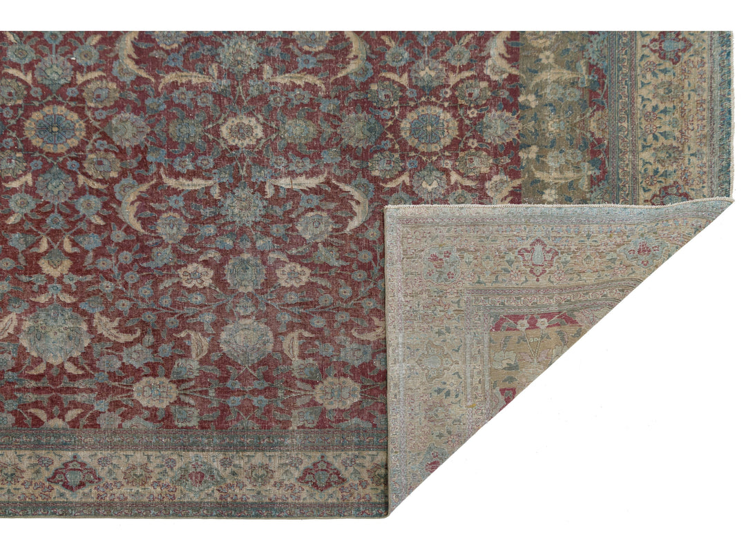 Antique Agra Wool Rug 8 X 11