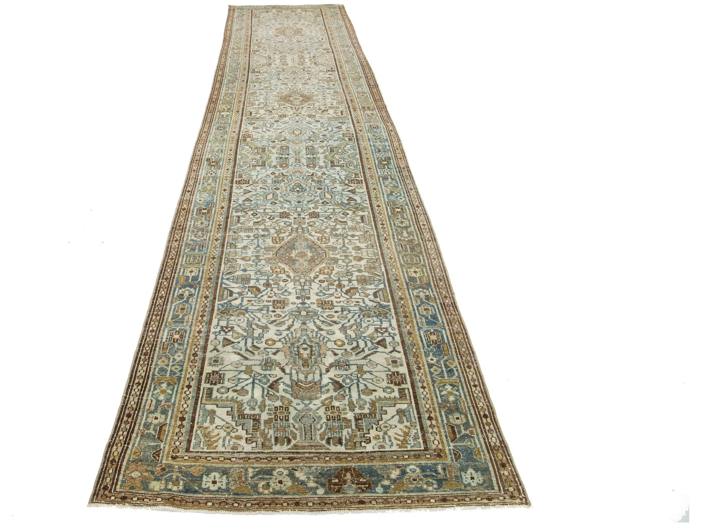 Antique Malayer Wool Runner 4 X 16