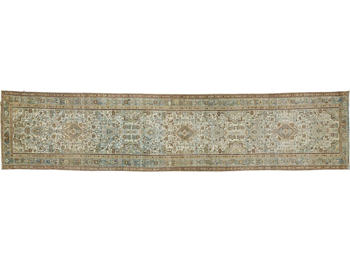 Antique Malayer Wool Runner 4 X 16