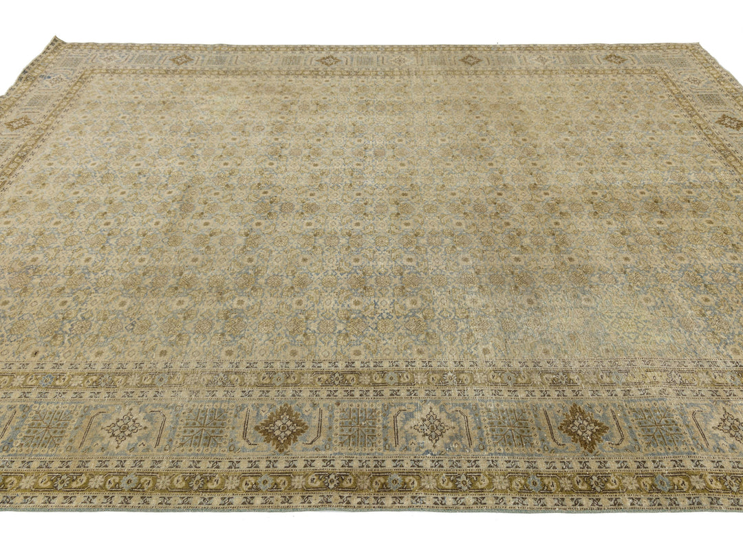 Antique Persian Tabriz Wool Rug 8 x 12