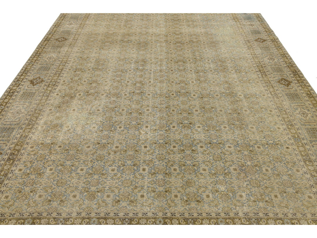 Antique Persian Tabriz Wool Rug 8 x 12