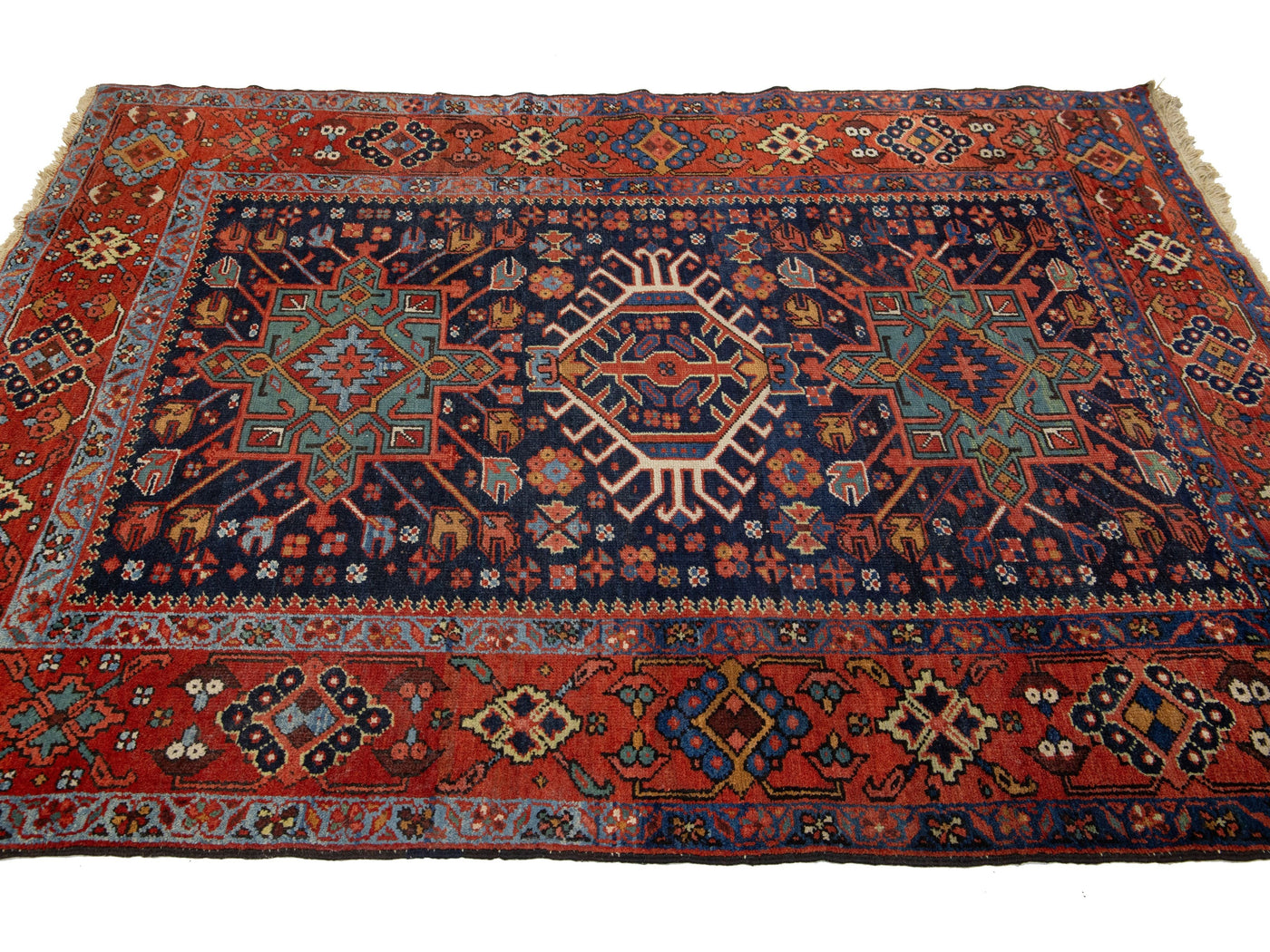 Antique Karajah Wool Rug 5 X 7