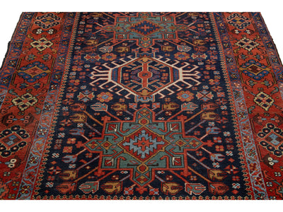 Antique Karajah Wool Rug 5 X 7