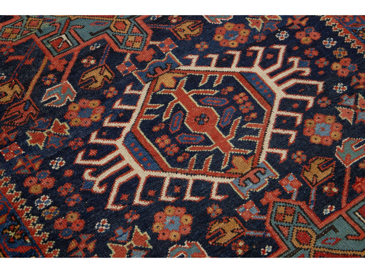 Antique Karajah Wool Rug 5 X 7