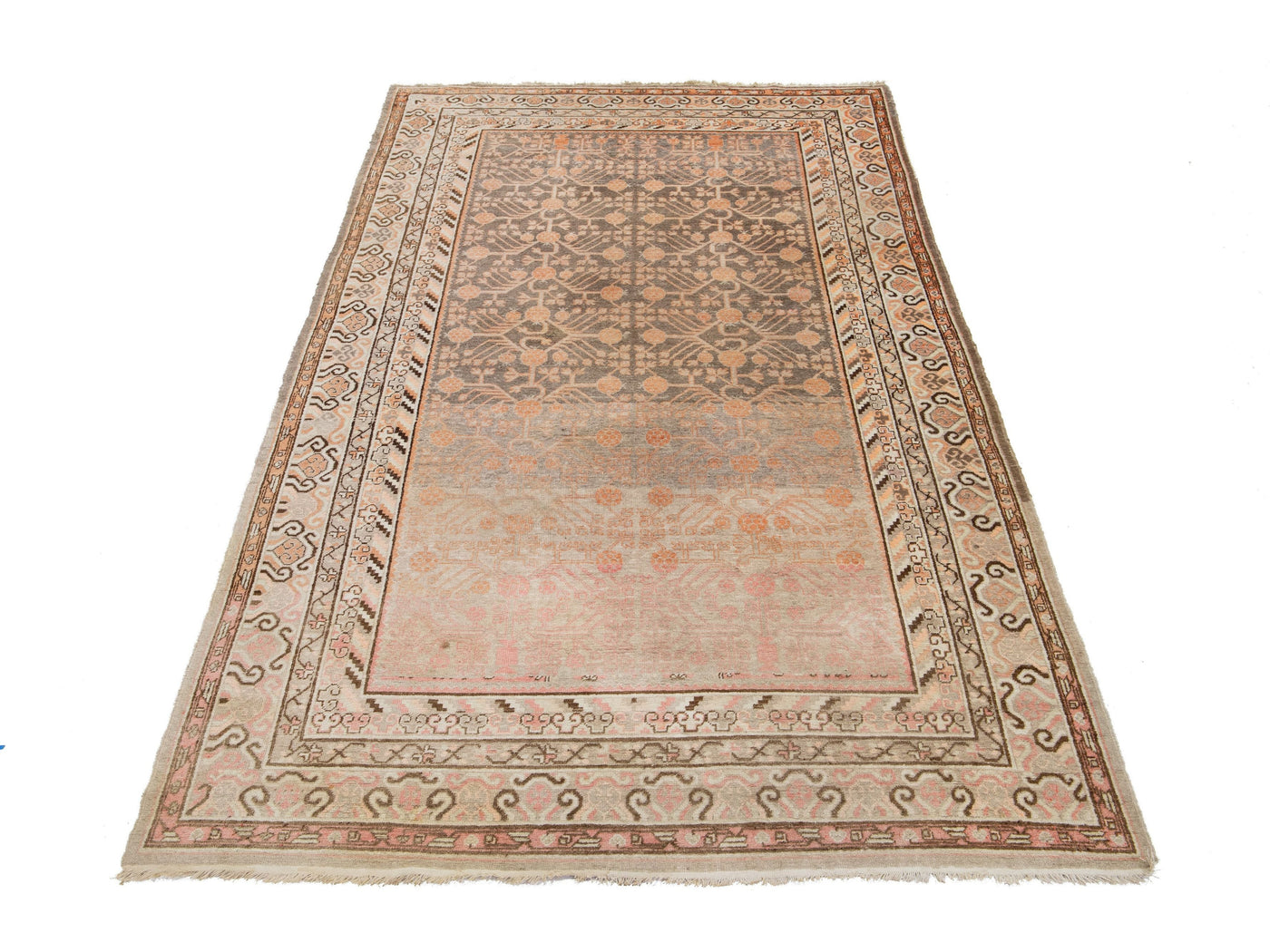 Antique Khotan Wool Rug 7 X 13