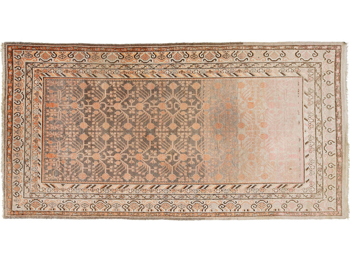 Antique Khotan Wool Rug 7 X 13