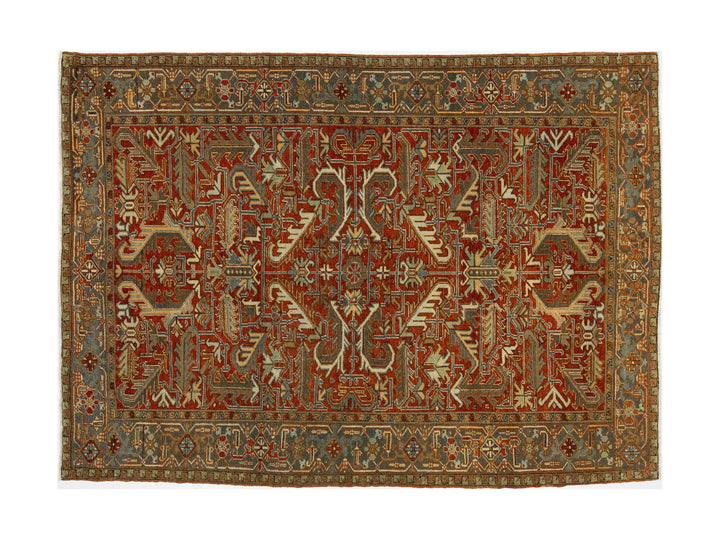 Antique Heriz Wool Rug 6 X 9