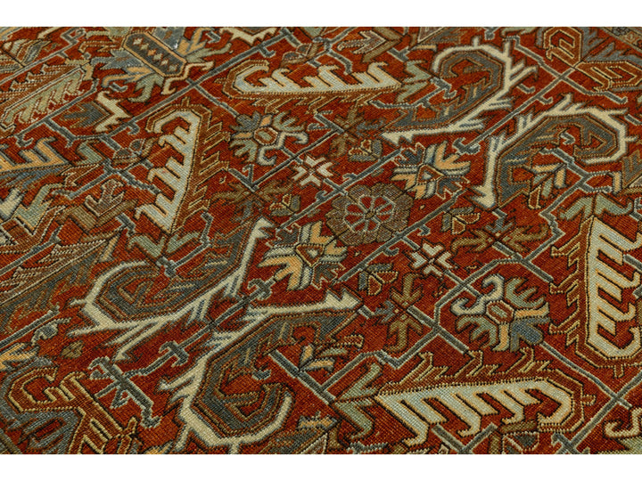 Antique Heriz Wool Rug 6 X 9