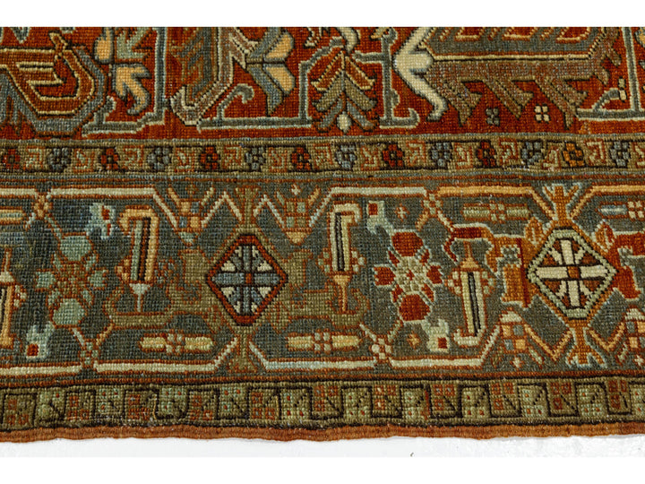 Antique Heriz Wool Rug 6 X 9