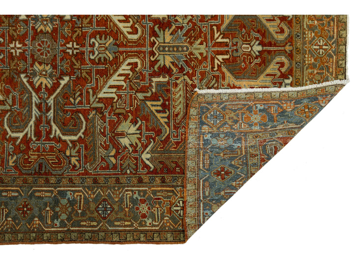 Antique Heriz Wool Rug 6 X 9