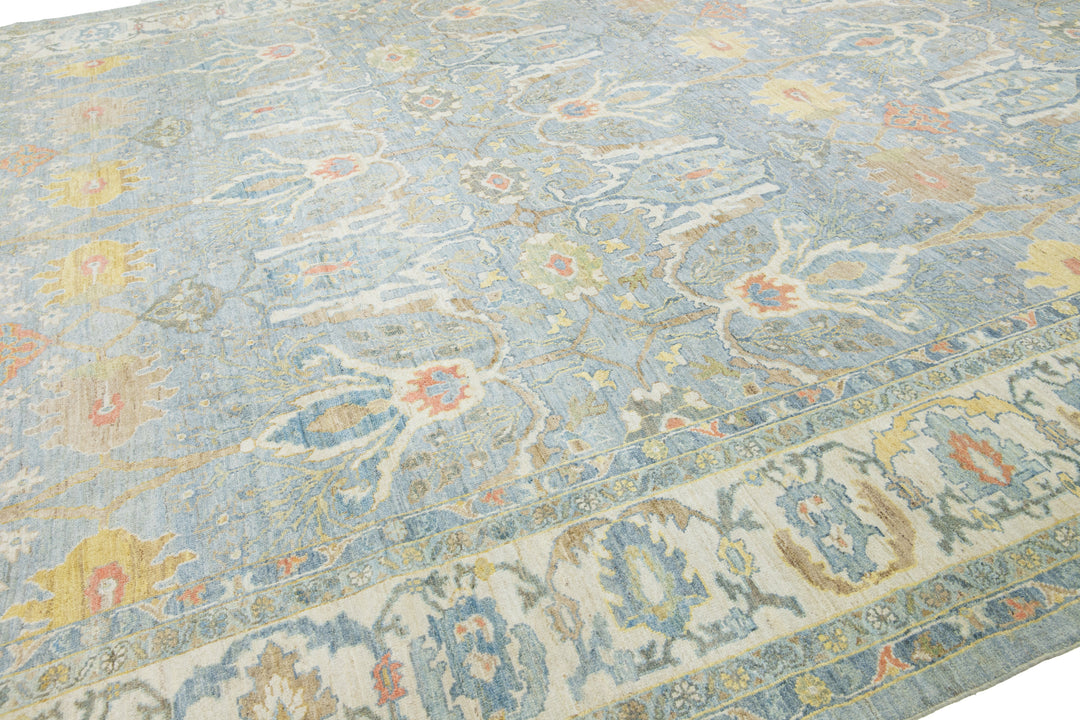 Modern Sultanabad Wool Rug 14 X 19