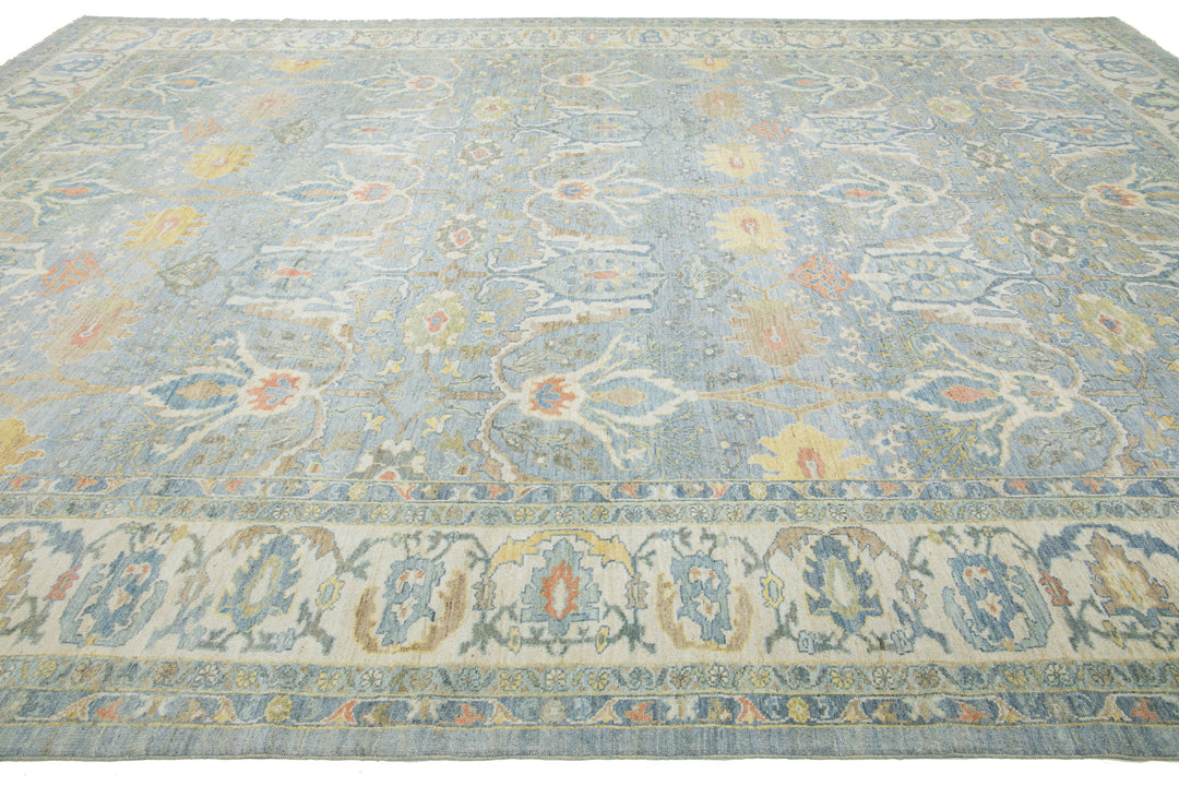 Modern Sultanabad Wool Rug 14 X 19