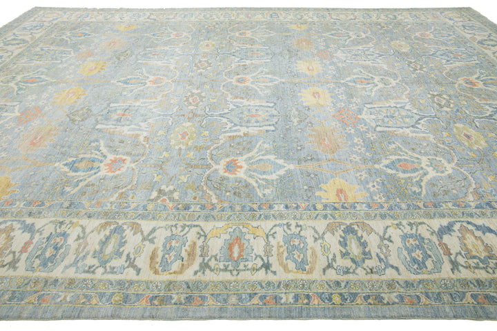 Modern Sultanabad Wool Rug 14 X 19