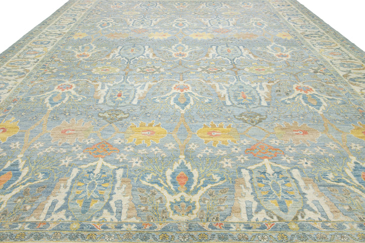 Modern Sultanabad Wool Rug 14 X 19