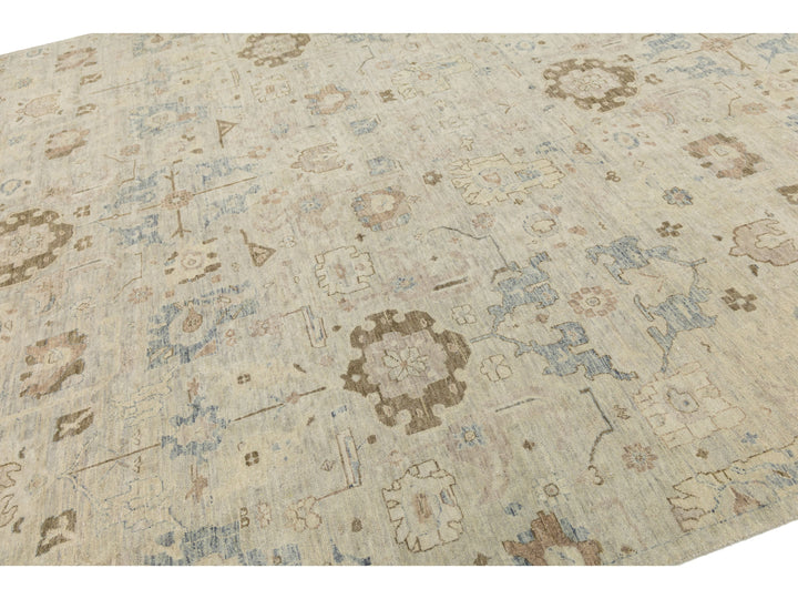 Modern Oushak Wool Rug 10 X 20