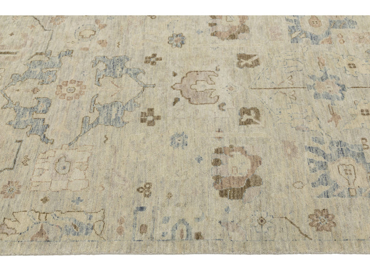 Modern Oushak Wool Rug 10 X 20