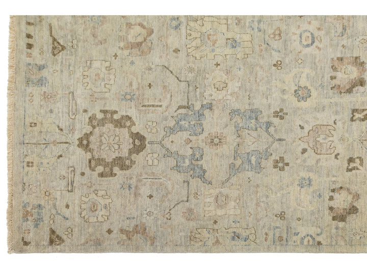 Modern Oushak Wool Rug 10 X 20