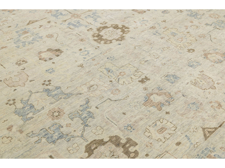 Modern Oushak Wool Rug 10 X 20