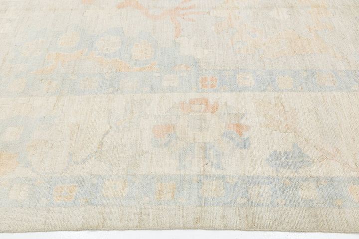 Modern Oushak Wool Rug 12 X 18
