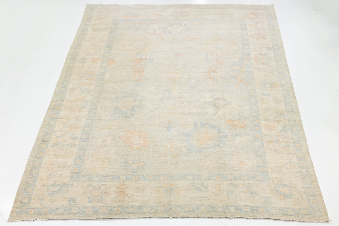 Modern Oushak Wool Rug 12 X 18