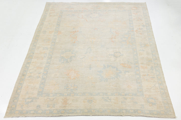 Modern Oushak Wool Rug 12 X 18