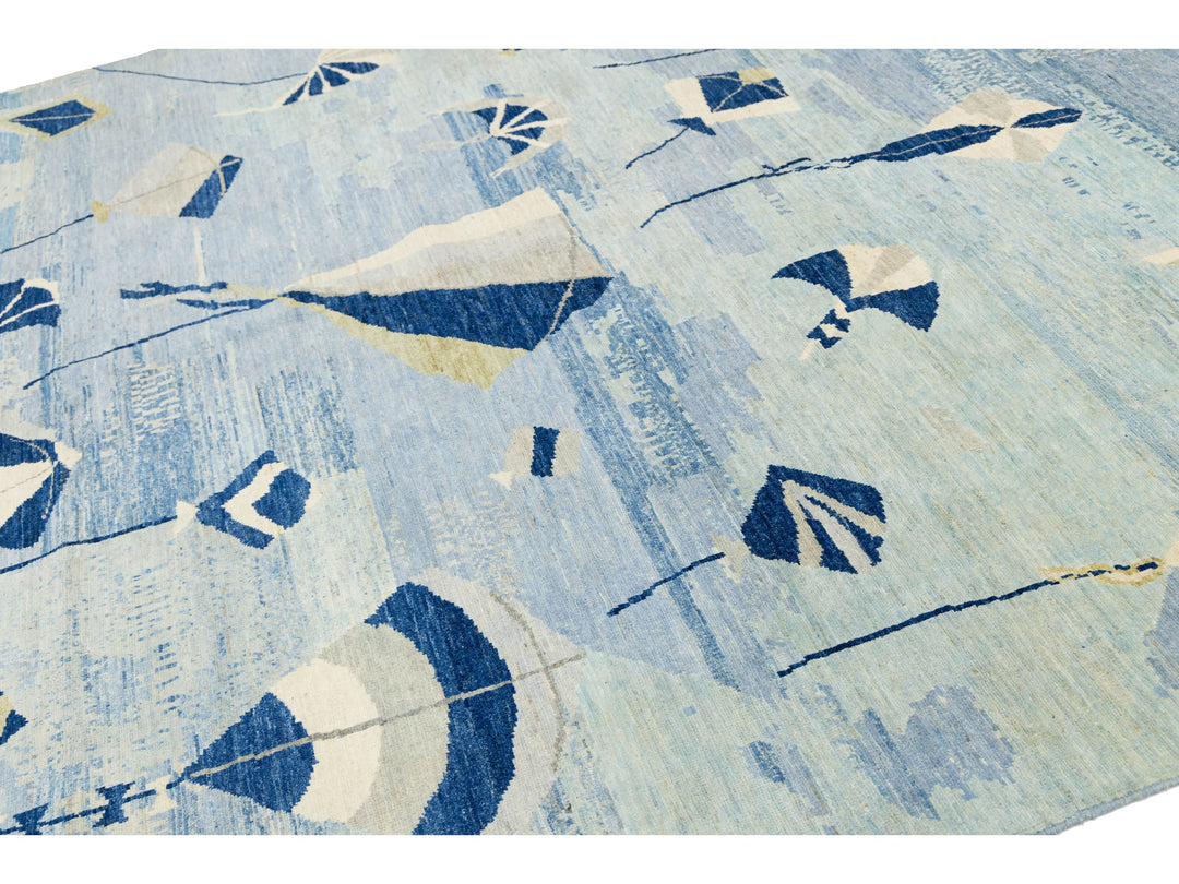 Modern Wool Rug 9 X 12