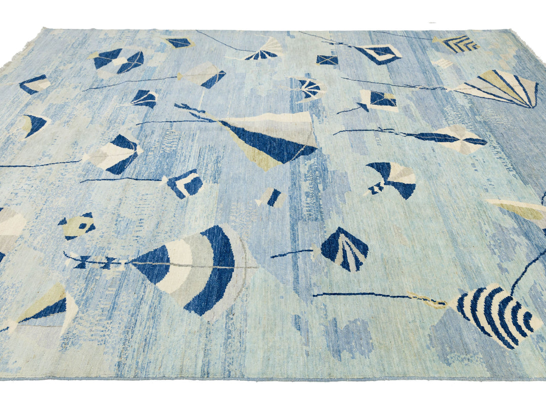 Modern Wool Rug 9 X 12
