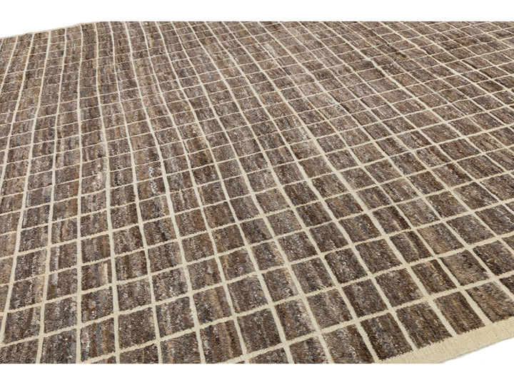 Modern Moroccan Wool Rug 12 X 16