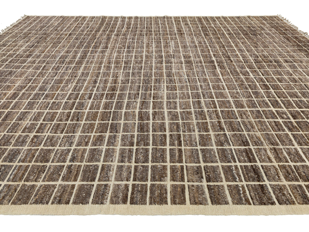 Modern Moroccan Wool Rug 12 X 16