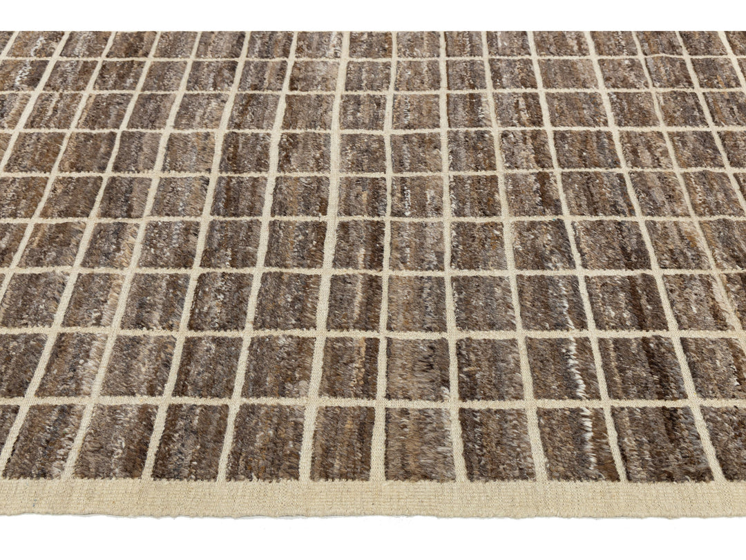 Modern Moroccan Wool Rug 12 X 16