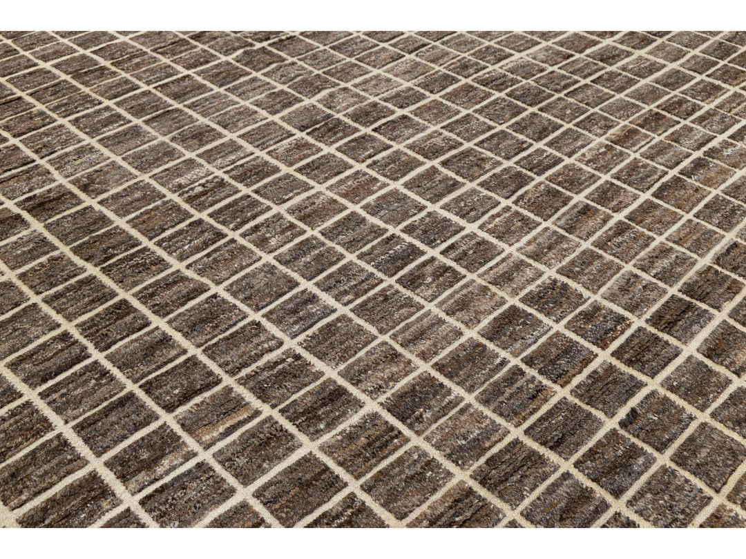 Modern Moroccan Wool Rug 12 X 16
