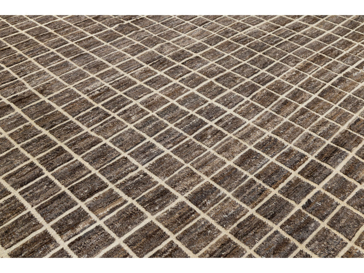 Modern Moroccan Wool Rug 12 X 16