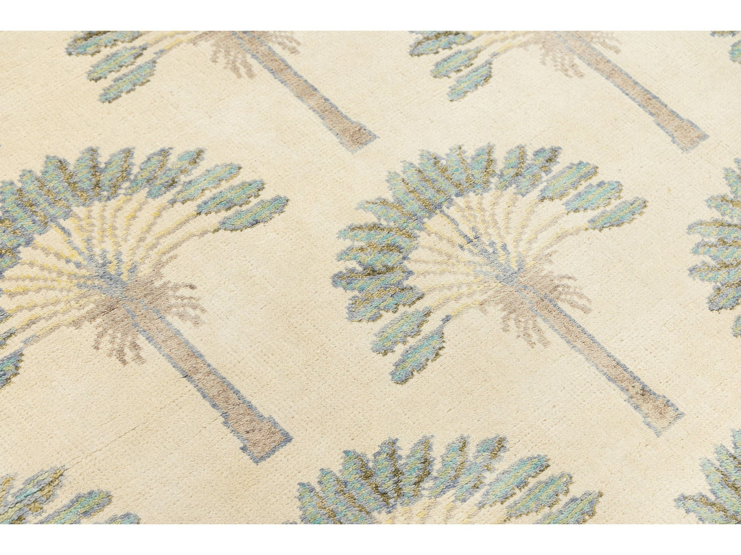 Modern Art Deco Wool Rug 4 X 6