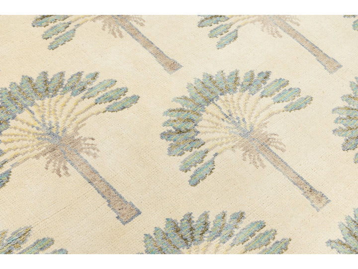 Modern Art Deco Wool Rug 4 X 6