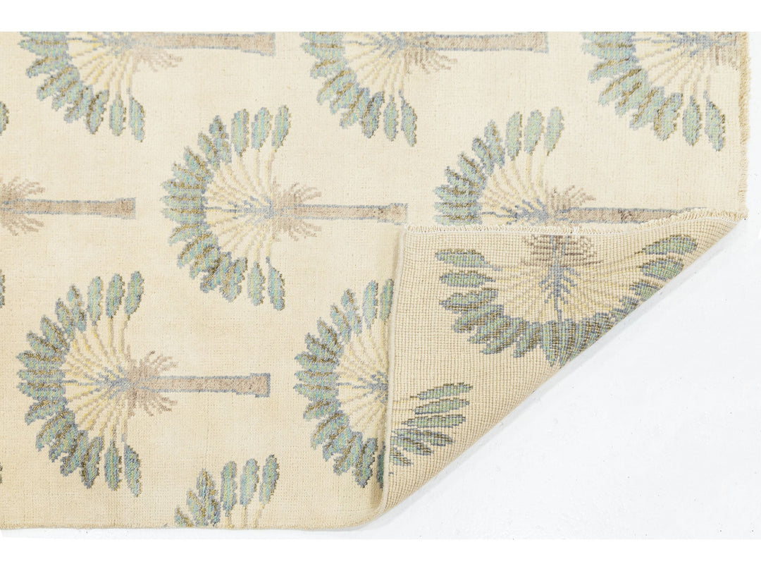 Modern Art Deco Wool Rug 4 X 6