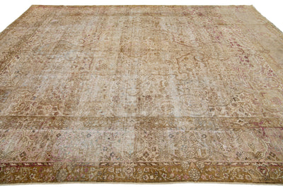 Antique Kerman Wool Rug 10 X 13