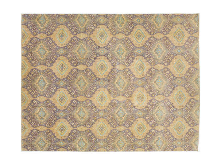 Modern Transitional Wool and Silk Rug 12 X 15