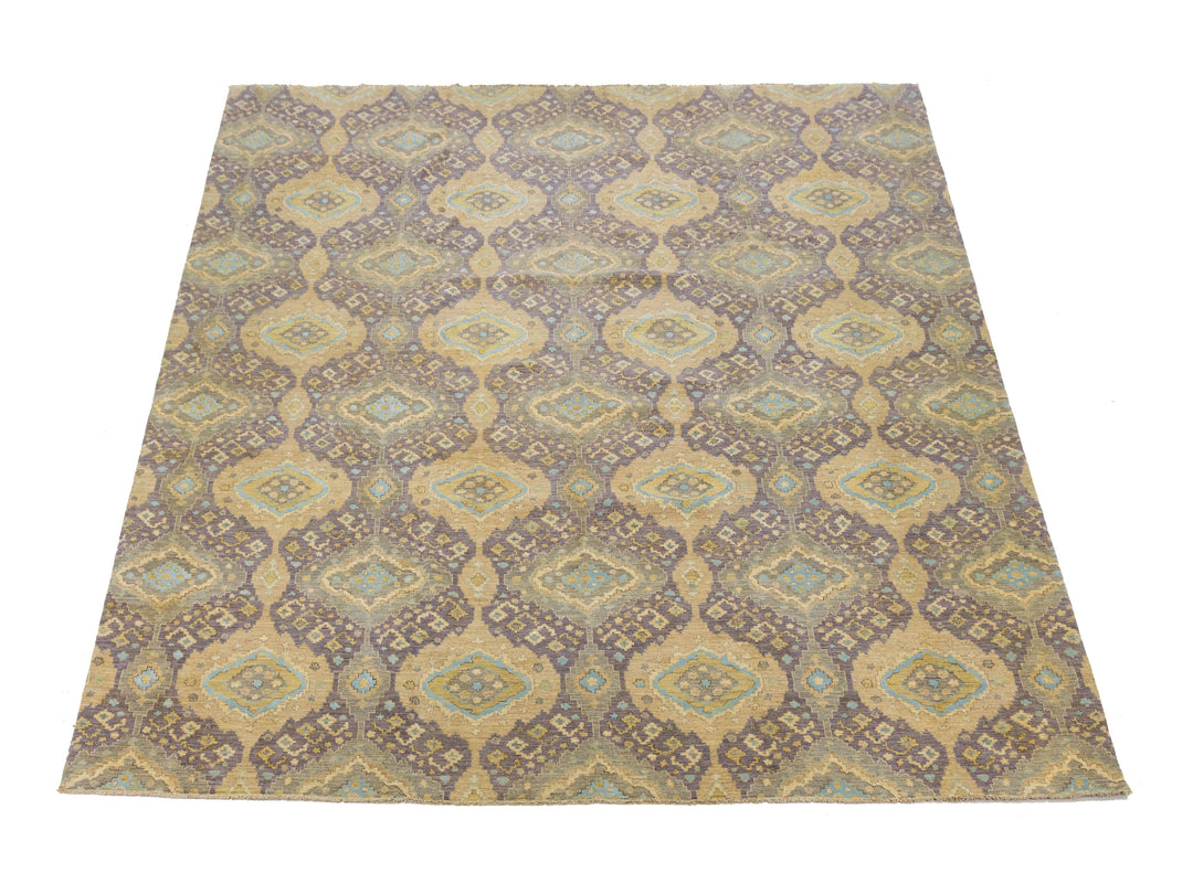Modern Transitional Wool and Silk Rug 12 X 15