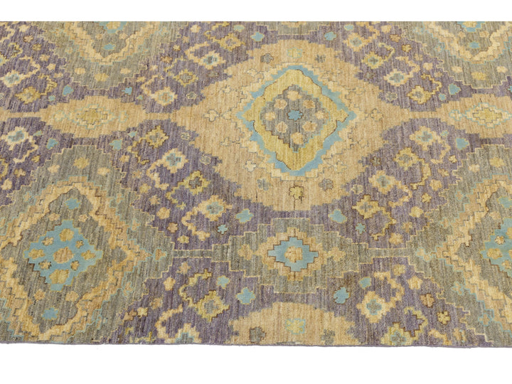 Modern Transitional Wool and Silk Rug 12 X 15