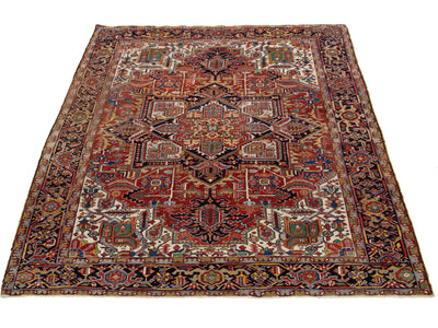 Antique Heriz Wool Rug 8 X 10