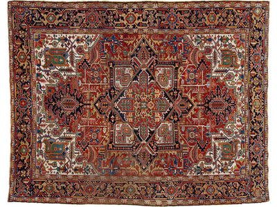 Antique Heriz Wool Rug 8 X 10