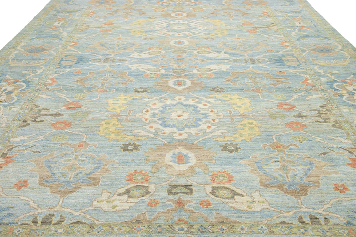 Modern Sultanabad Wool Rug 11 X 13