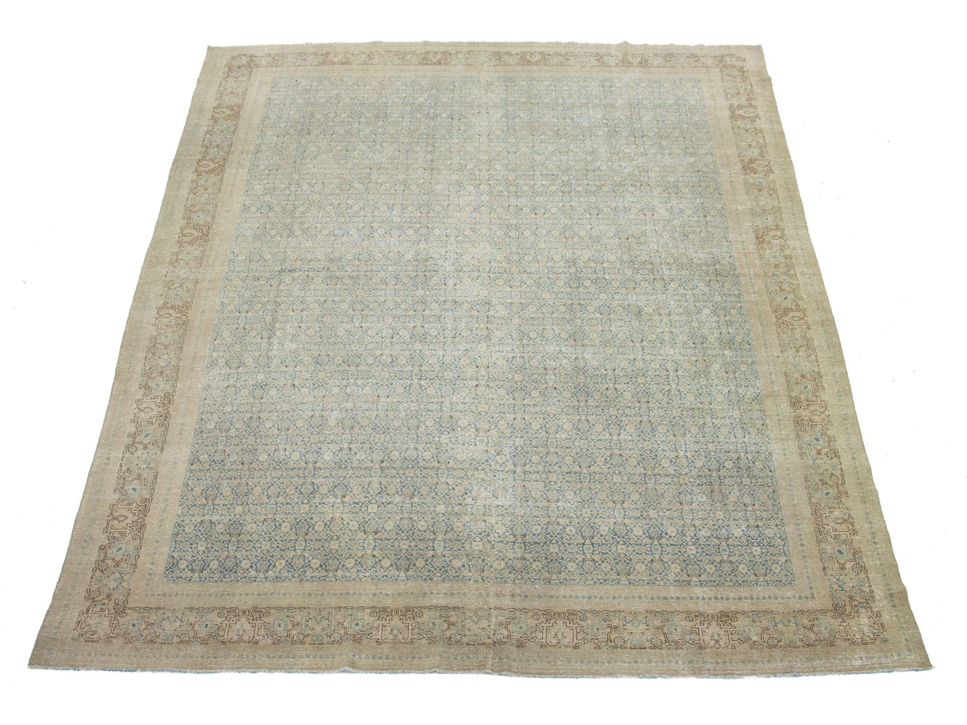 Antique Tabriz Wool Rug 11 X 15