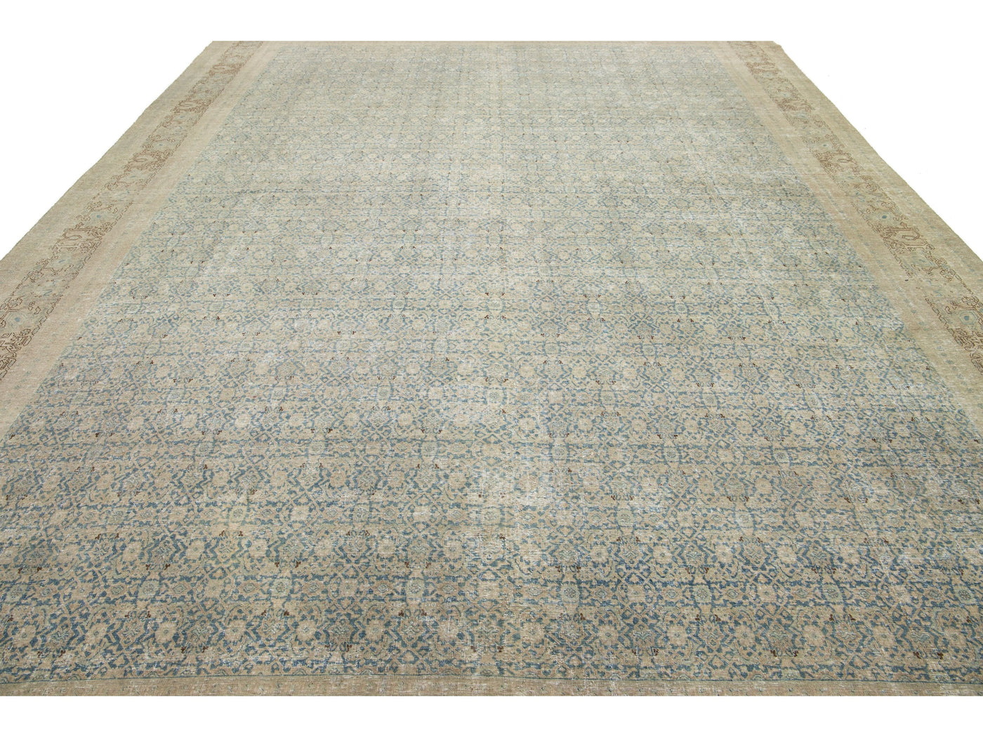 Antique Tabriz Wool Rug 11 X 15