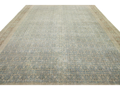 Antique Tabriz Wool Rug 11 X 15