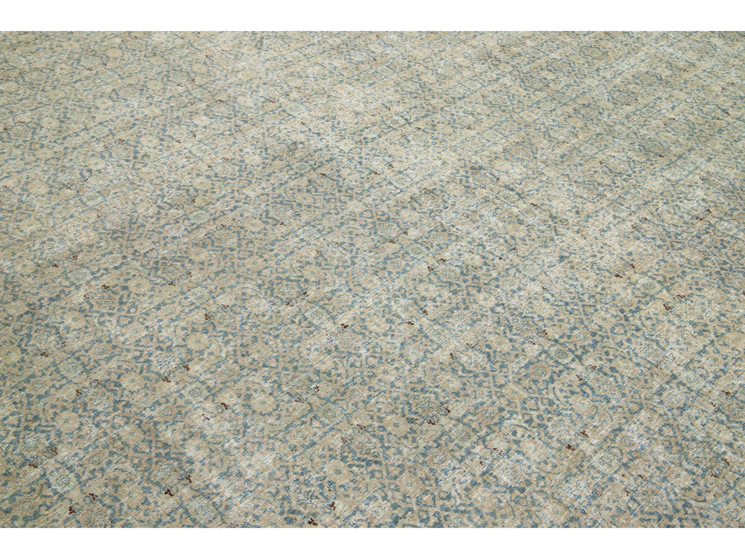 Antique Tabriz Wool Rug 11 X 15