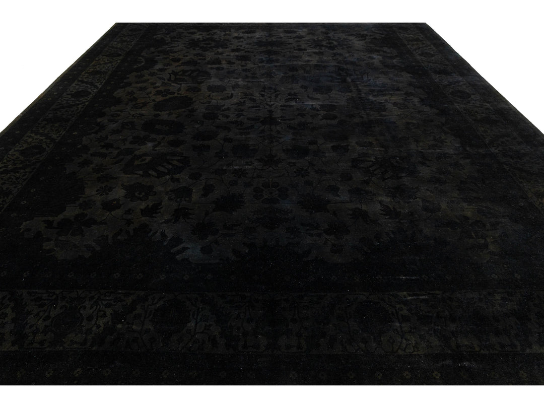 Modern Overdyed Wool Rug 12 X 15